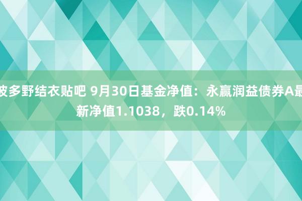 波多野结衣贴吧 9月30日基金净值:永赢润益债券A最新净值1.1038,跌0.14%
