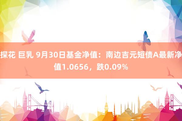 探花 巨乳 9月30日基金净值:南边吉元短债A最新净值1.0656,跌0.09%