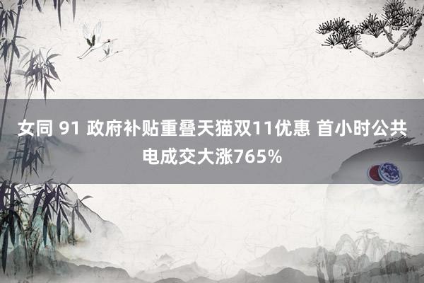 女同 91 政府补贴重叠天猫双11优惠 首小时公共电成交大涨765%