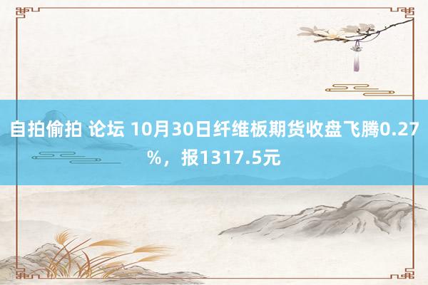自拍偷拍 论坛 10月30日纤维板期货收盘飞腾0.27%,报1317.5元