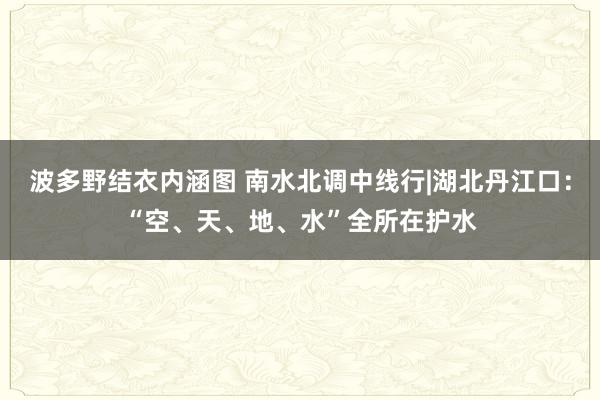 波多野结衣内涵图 南水北调中线行|湖北丹江口:“空、天、地、水”全所在护水