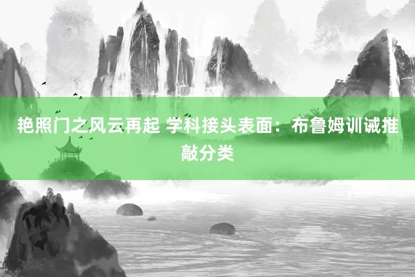 艳照门之风云再起 学科接头表面:布鲁姆训诫推敲分类