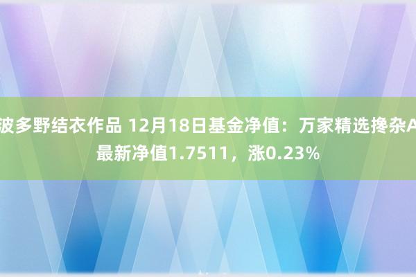 波多野结衣作品 12月18日基金净值:万家精选搀杂A最新净值1.7511,涨0.23%