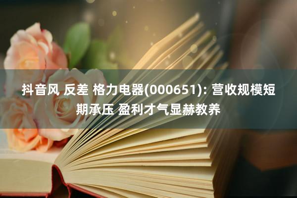抖音风 反差 格力电器(000651): 营收规模短期承压 盈利才气显赫教养