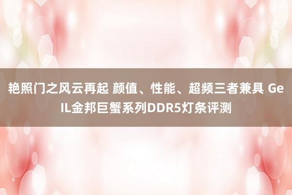 艳照门之风云再起 颜值、性能、超频三者兼具 GeIL金邦巨蟹系列DDR5灯条评测