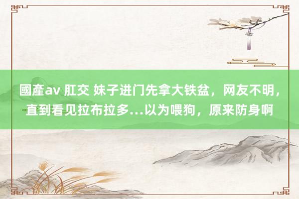 國產av 肛交 妹子进门先拿大铁盆,网友不明,直到看见拉布拉多…以为喂狗,原来防身啊