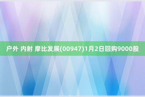户外 内射 摩比发展(00947)1月2日回购9000股