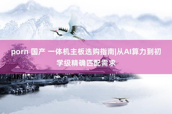 porn 国产 一体机主板选购指南|从AI算力到初学级精确匹配需求